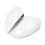 2 Pcs Left Right White Rearview Side View Mirror Replacement Cover Cap Case Shell 4