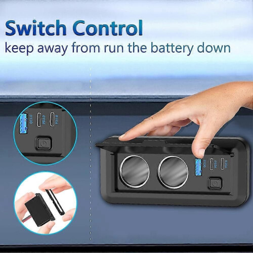 Διπλή υποδοχή αναπτήρα 78W 12V Πρίζα USB Διπλή θύρα φορτιστή 2