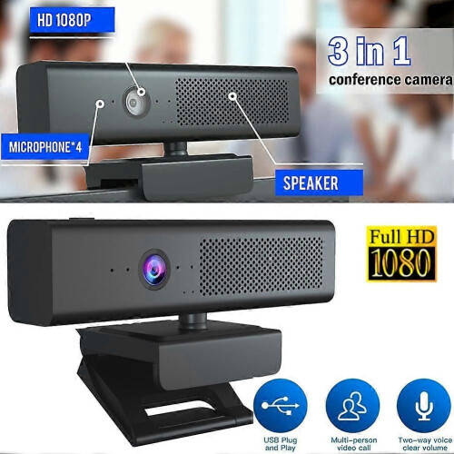 Κάμερα υπολογιστή με κάμερα web USB 1080P με ηχείο HiFi, μικρόφ 1
