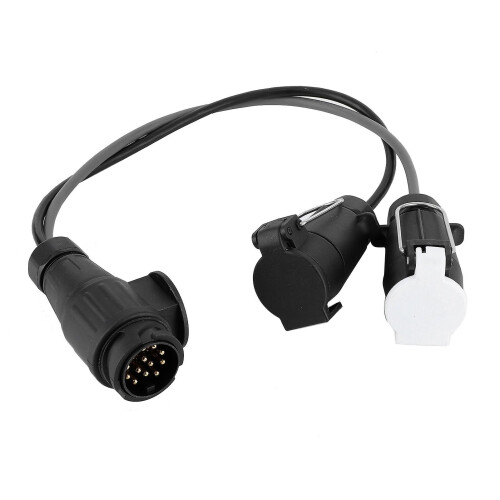 13 to 7 Pin N&S Trailer Connector Conversion Adapter Cable Caravan Plug