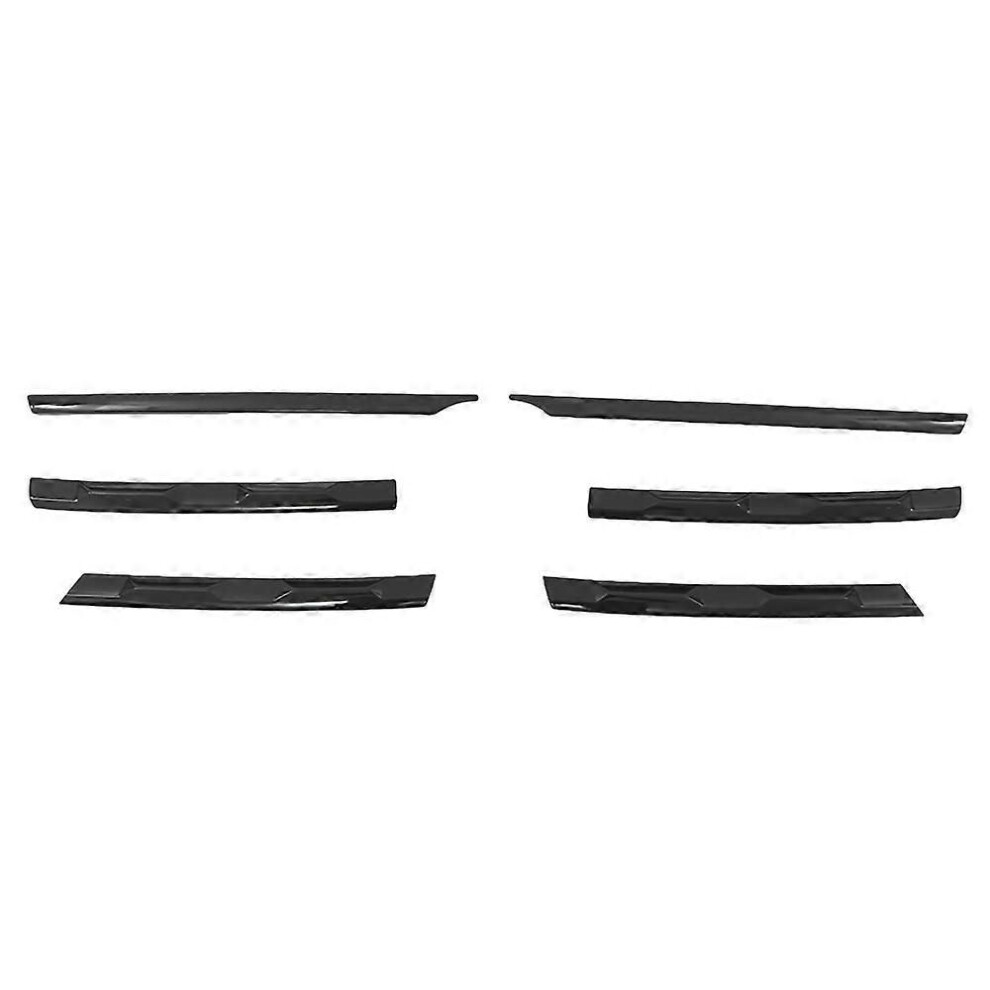 For Mk2 2016-2021 Glossy Front Bumper Mesh Center Grille Grill Moulding Strips Cover Trim Black 9319739915129