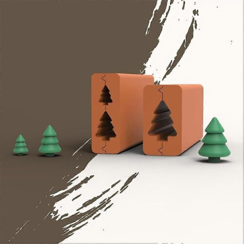Christmas Tree Roller Clay Tools, DIY Xmas Shaped Polymer Clay Bead Roller for Clay,Christmas Tree Mold Clay Making Tool 1