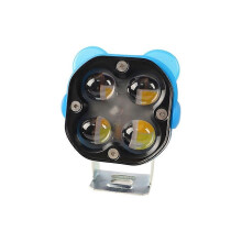 Faro LED da 40W, impermeabile, quadrato, bianco/giallo, compatibile con auto, moto, SUV, ATV, camion.