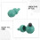 6Pièces Mini Brosse Silicone Verte Exfoliante Couvercle 4