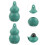 6Pièces Mini Brosse Silicone Verte Exfoliante Couvercle 6