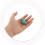 6Pièces Mini Brosse Silicone Verte Exfoliante Couvercle 7