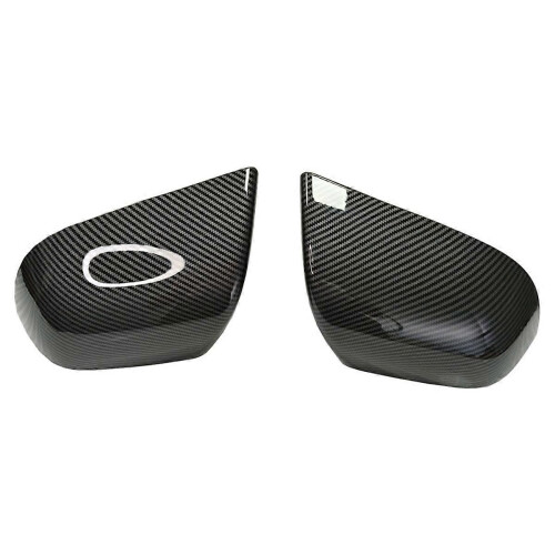 Car Rear Mirror Cover Cap Carbon Fiber Pattern for Y 2