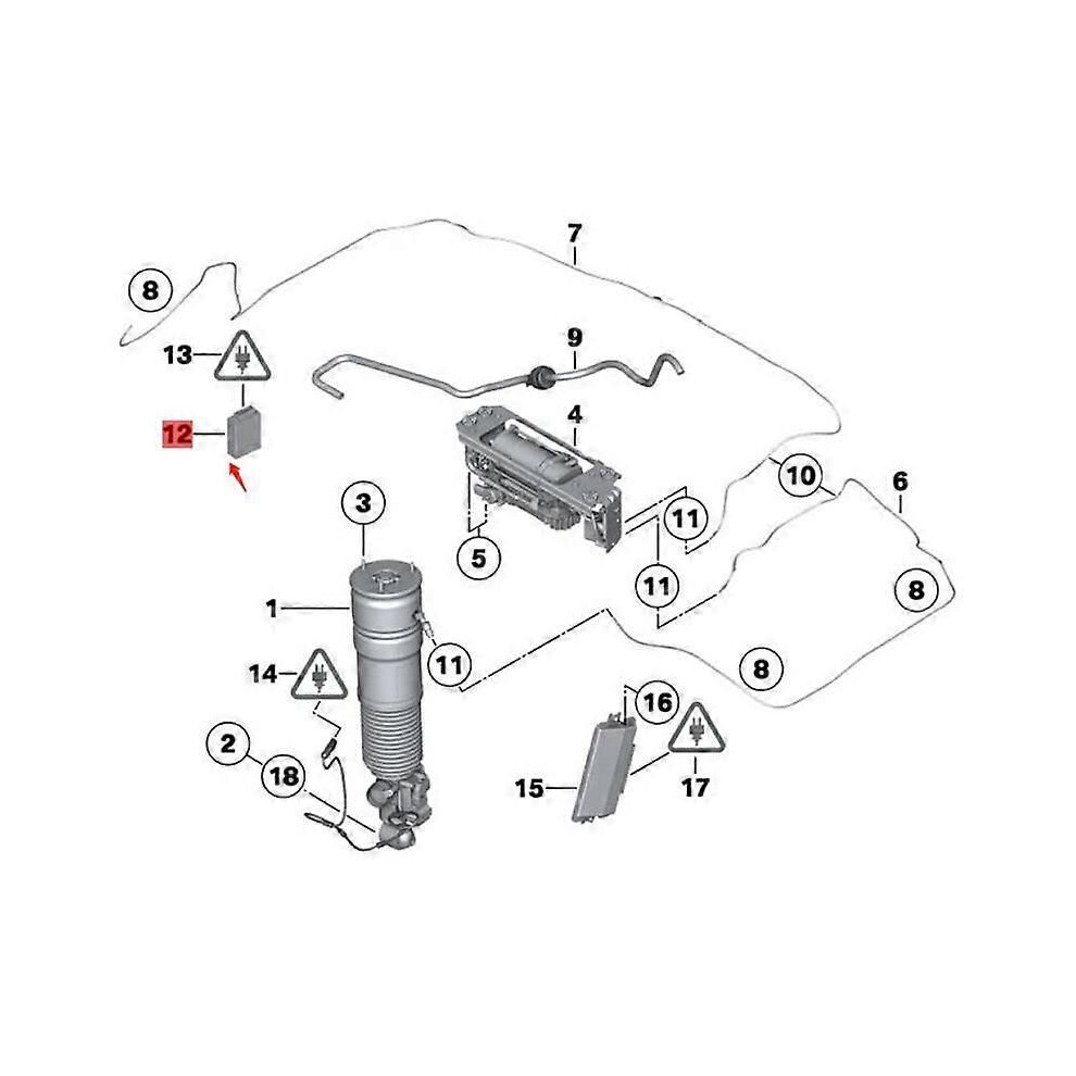 37146860385 Air Suspension Control Unit For 5' 7' Series F07 F01 F02 F04 550Ix 740I 750Li 760Li Air 9319739913545