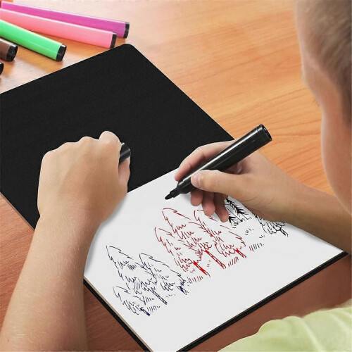 Draagbaar klein wit bord, herbruikbaar whiteboard blauw 2
