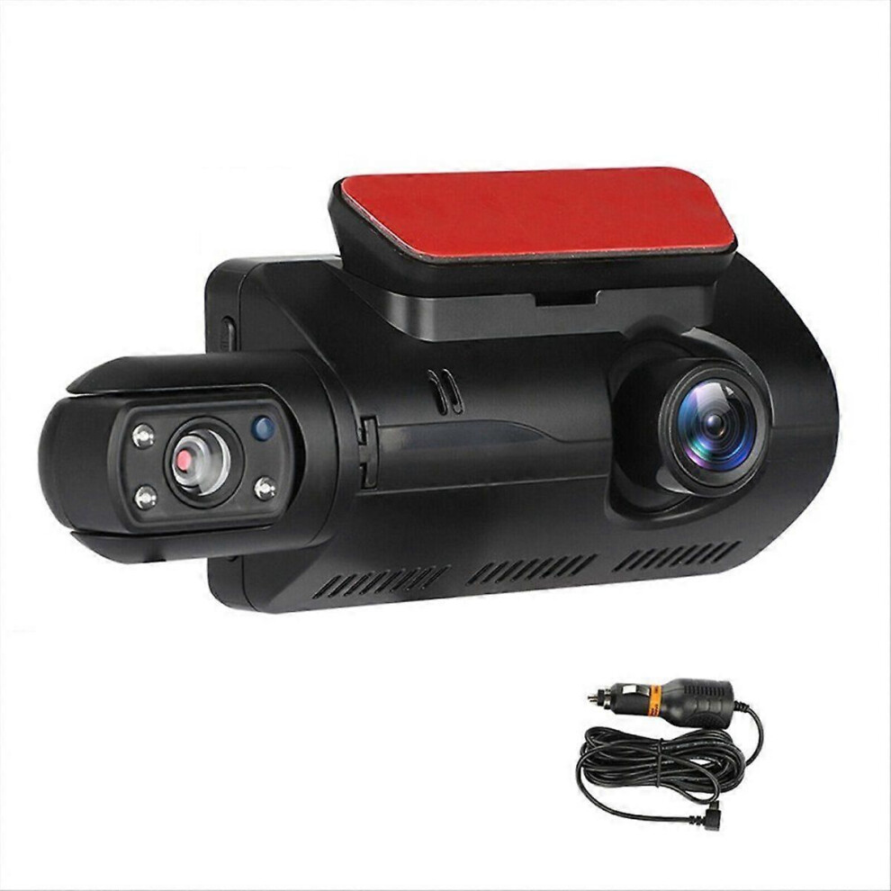 Dual Dash Cam Front And Inside 1440P+1080P Car Box Dash Camera 3 Inch Ips Camera Recorder Night Vision Black 9152359398480