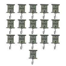 16Pcs RV Awning Hooks Cedarwood Rail Hangers compatible for RV Caravan Camping