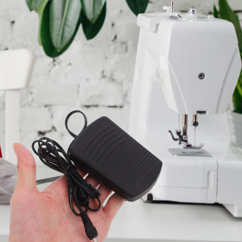 4Pcs Compact Black Metal Sewing Machine Foot Pedal Control with Cord 2