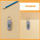 2Pcs Silent Mini Keychain Pocket Watch Digital ABS Grey 6