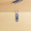 2Pcs Silent Mini Keychain Pocket Watch Digital ABS Grey 8