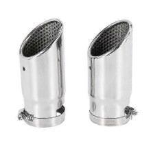 2pcs For C180 Car Exhaust Muffler Tip Stainless Steel Pipe Chrome Modified Car Rear T