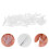 100Pcs Clear Plastic Tweezer Tip Covers for Eyelash and Needle Tools 6