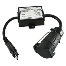 Adaptador divisor de luces para remolque de coche, conector plano de 4 vías de EE. UU. a conector redondo