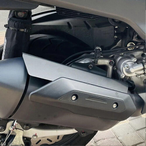 Accesorios para motocicletas Cubierta de placa protectora de escape compatible con SYM Maxsym 400 Maxsym400