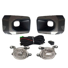 Car Fog Lights with Protective Frame LED White Daytime Running Lights for Toyota Hilux 2020-2023