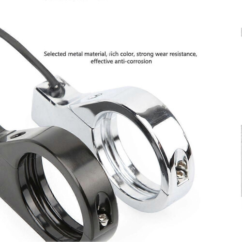 Motorcycle Front Fork LED Turn Signals Universal Sequential Switchback Running Lights 12V Amber Blinkers Silver