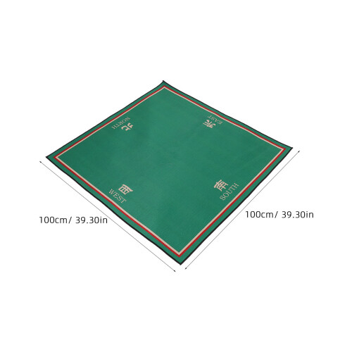 Dark Green Mahjong Mat Foldable Non-Slip Noise-Reducing Pad 1
