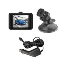 Rejestrator samochodowy Full HD 1080P z noktowizorem, kamera monitorująca deskę rozdzielczą, czarna