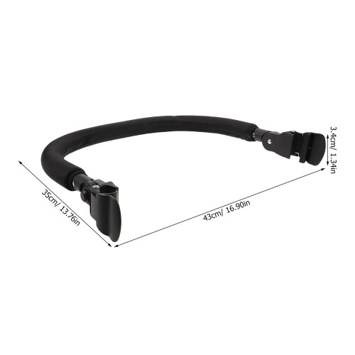 Baby Stroller Guardrail Black Oxford Cloth Armrest for Secure Grip 1