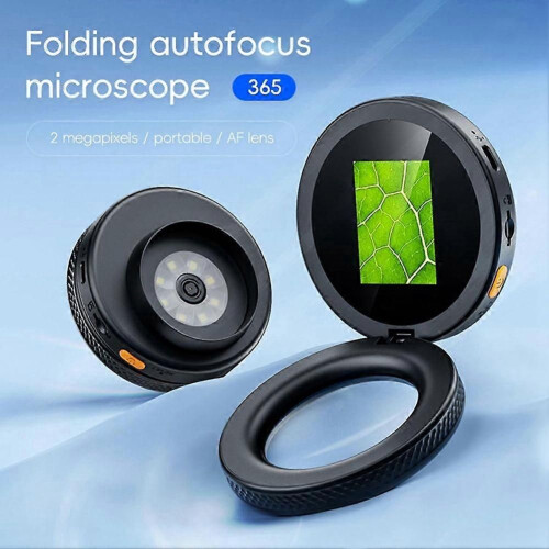 Handheld Digital Microscope, 500X Magnification with 2.0 Inch IPS Screen and Adjustable LED Lights for Reading 1
