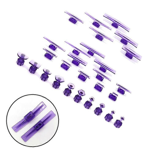 28Pc Glue Tabs Dent Lifter Tools Adjustable Handle Puller Paintless Dent Pit compatible for Car Body Auto Paintless Dent Repair Kit 1
