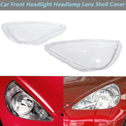 2X Car Front Headlight  Light Lamp Lens Shell Cover Replacement for  Fit Jazz Hatchback 2003-2007 Left 2
