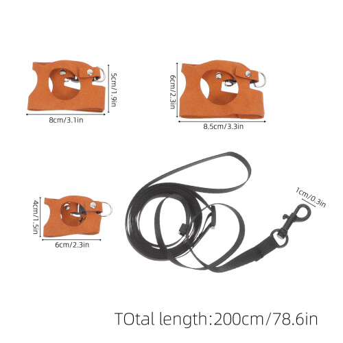 Small Pet Harness Rope Soft Polyester 1 Set 1