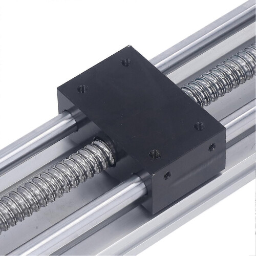 Manual Ball Screw Linear Actuator, 200mm Stroke, Linear Rail Guide, with Handwheel 1