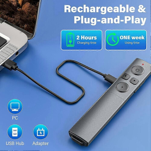 Κλικ για παρουσιάσεις USB Type C 2 σε 1, επαναφορτιζόμενο ασύρ 1