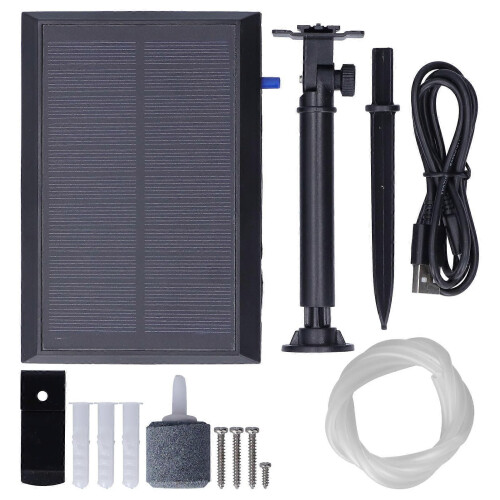 IP65 5.5V 1.5W Αντλία οξυγόνου με ηλιακή φόρτιση, αντλία αερισ 1