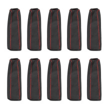 10X Leather Hand Brake Cover Protective Sleeve for / Accord / 8, Black + Red Line