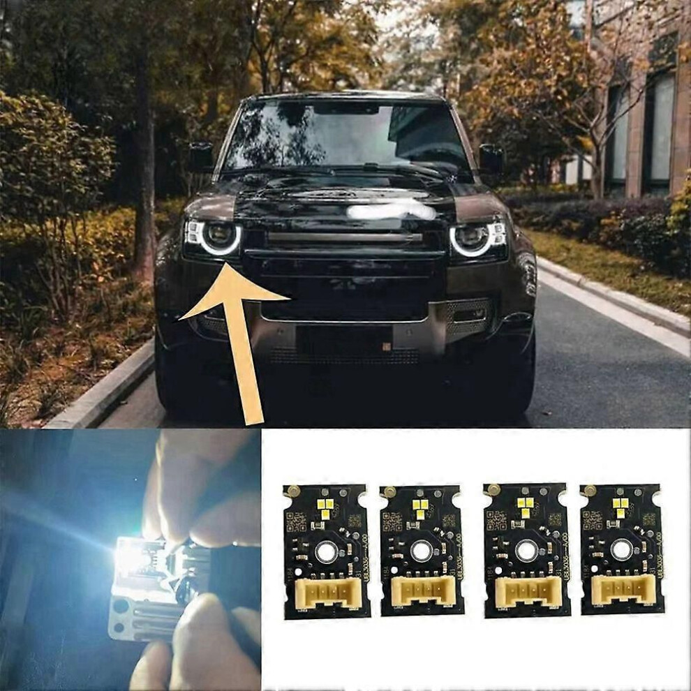 4Pcs Front Led Head Chip Board For Land Rover Defender L663 2020-2023 Daytime Running (Drl) Chip Board/Pcb Light 9319739918090
