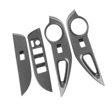 Car Carbon Fiber Window Glass Lift Button Switch Cover Trim Door Armrest Panel for Toyota Corolla Cross 2021 2022 RHD