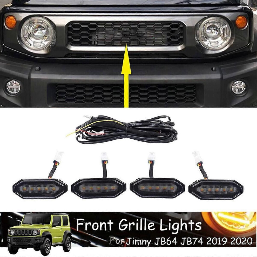 Led Front Grille Lights External Grille Lamps For Jimny Jb64 Jb74 2019 2020 2021 High Version White 9319739918496