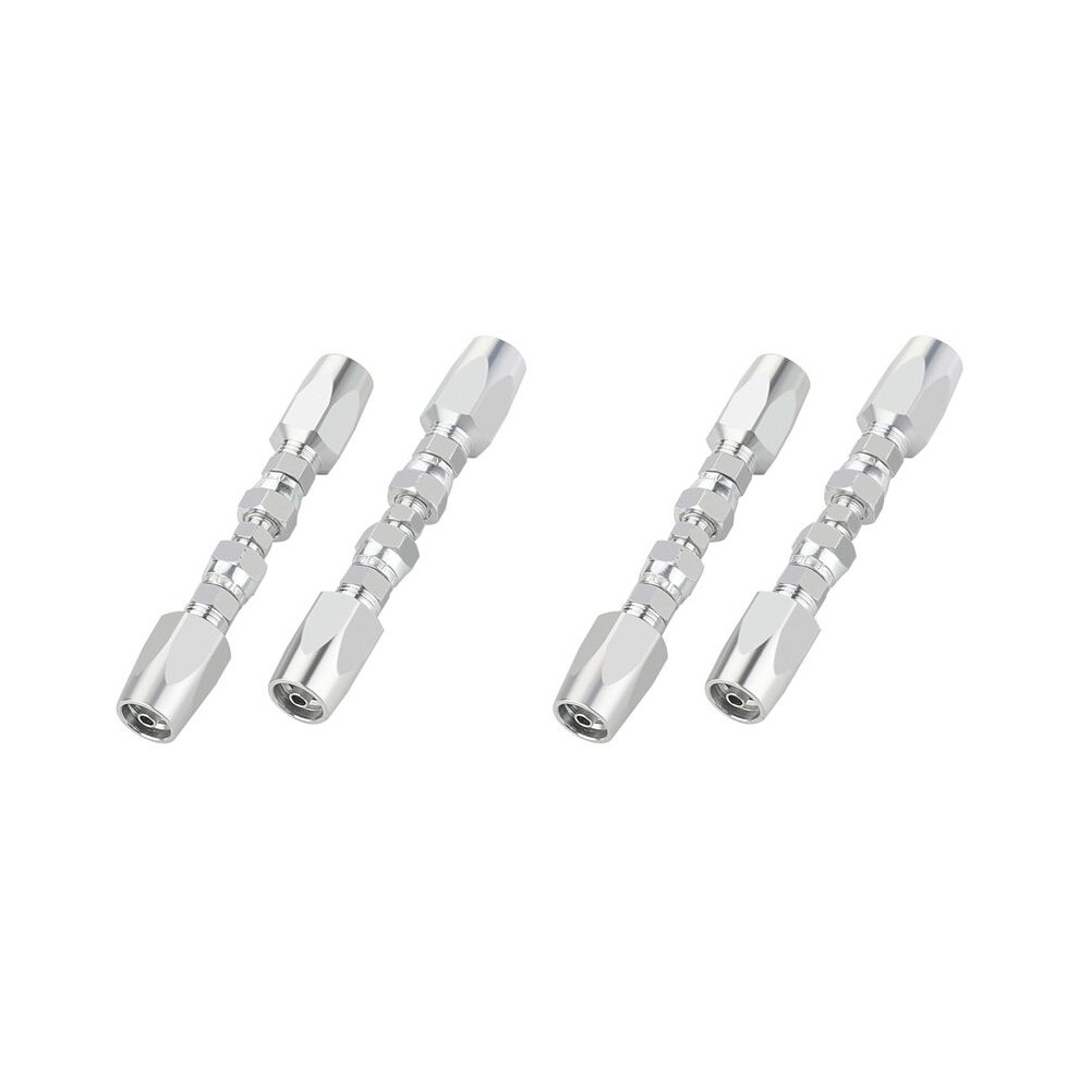 4Pcs Hydraulic Hose Repair Kit, Reusable, 2-Wire Reusable Hydraulic Repair Fitting 1/4Inch 6033107939113