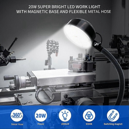 Magnetic Work Light, LED Machine Light, Work Light with Flexible & Magnetic Base, Shop Tool Lamp for Lathe EU Plug 2