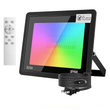 50W RGB LED Floodlight Outdoor IP66 Waterproof Color Changing Floodlight Festival Landscape Decorative Lights US Plug