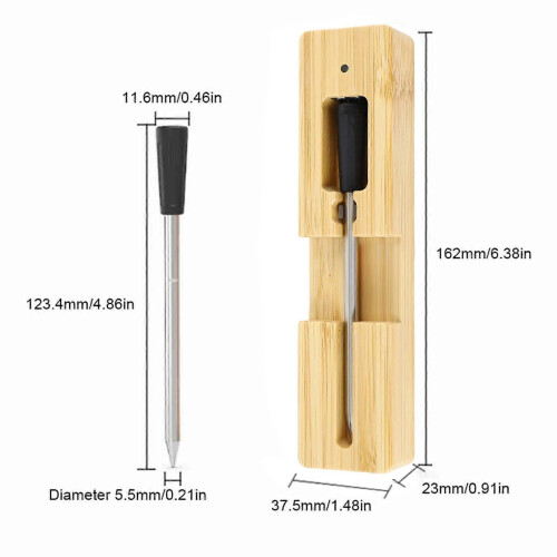 Θερμόμετρο μπάρμπεκιου Έξυπνο ασύρματο Bluetooth IPX7 Αδιάβρ 1