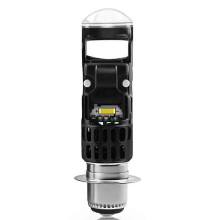 Lampadine mini proiettore LED per faro moto 9-60V P15D H6M 28W 2800LM 6500K anabbaglianti/abbaglianti