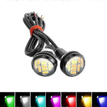 Premium 1Pcs Car LED Hawkeye Lights 12-LED Grille Signal Lights 23mm Eagle Eye DRL Daytime Running Lamp for Car Motorcycle 12V