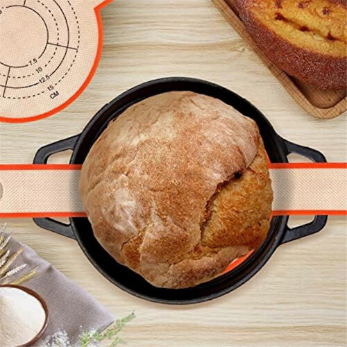 2Pcs Baking Mat, Bread Baking Siling with Long Handles Bread Mat 2