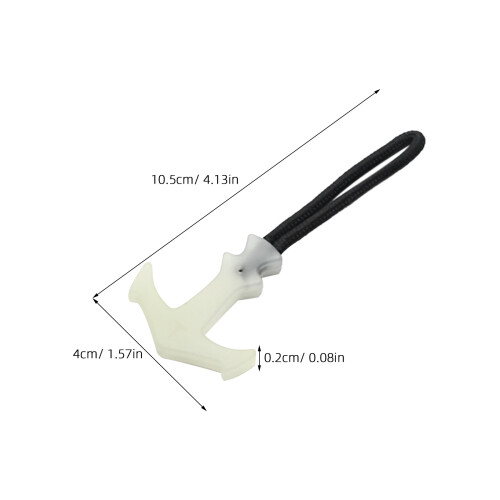 10Pcs Light Shaped Zipper Pulls PVC Cord for Luggage Bags 1