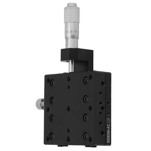 X-micrometer, FinE manual adjustment, 60 x 60 mm precision linear stages with crossed rollers 1