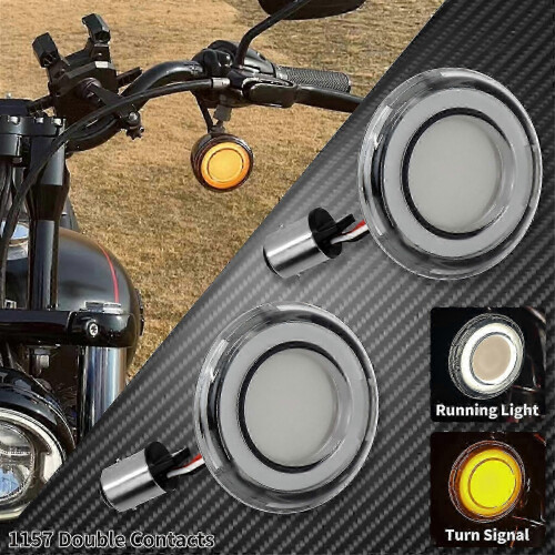 Bullet Style Front LED Turn Signals for Motorcycles