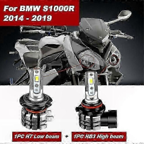 2-Piece H7 HB3 LED Headlight Conversion Kit 6000K for Motorcycles 2014-2019 Models