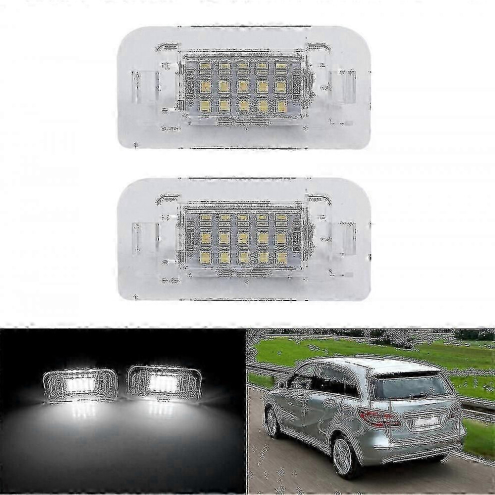 2 Pcs B-Class Led License Plate Lights For W246 W242, Canbus Compatible 9319739928112